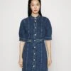 7 For All Mankind Marina Dress Cruise - Vestido Vaquero - Mid Blue