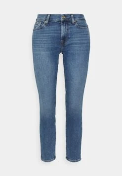 7 For All Mankind Roxanne Ankle Luxvinimp - Vaqueros Pitillo - Mid Blue -7 For All Mankind 0f3b9eca75d946dda60bb5092c39585b