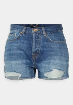 7 For All Mankind Monroe Rock With Me - Shorts Vaqueros - Mid Blue -7 For All Mankind 0f767035e0bf49a39214b87e557349ac