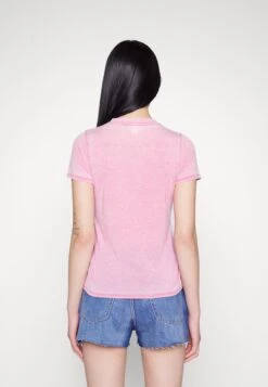 7 For All Mankind Lcrewneck - Camiseta Básica - Pink -7 For All Mankind 1e060cb6ef6e470ca01a9e90017c19a6
