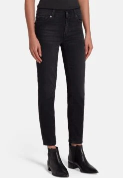 7 For All Mankind Roxanne Bair Truthful - Vaqueros Pitillo - Black