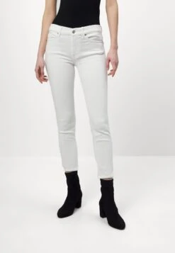 7 For All Mankind Roxanne Ankle- Vaqueros Pitillo - White