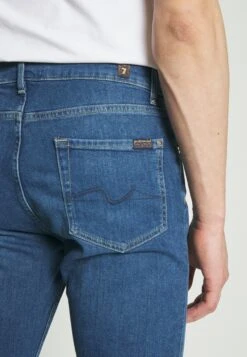 7 For All Mankind Slimmy Tapered Lefhanbor - Vaqueros Tapered - Mid Blue -7 For All Mankind 36e060746e304c9191467fc6065a3dc6