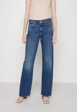 7 For All Mankind Tess Trouser Explorer - Vaqueros Boyfriend - Mid Blue