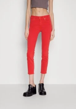 7 For All Mankind Roxanne Ankle Colored Stretch - Pantalones - Red