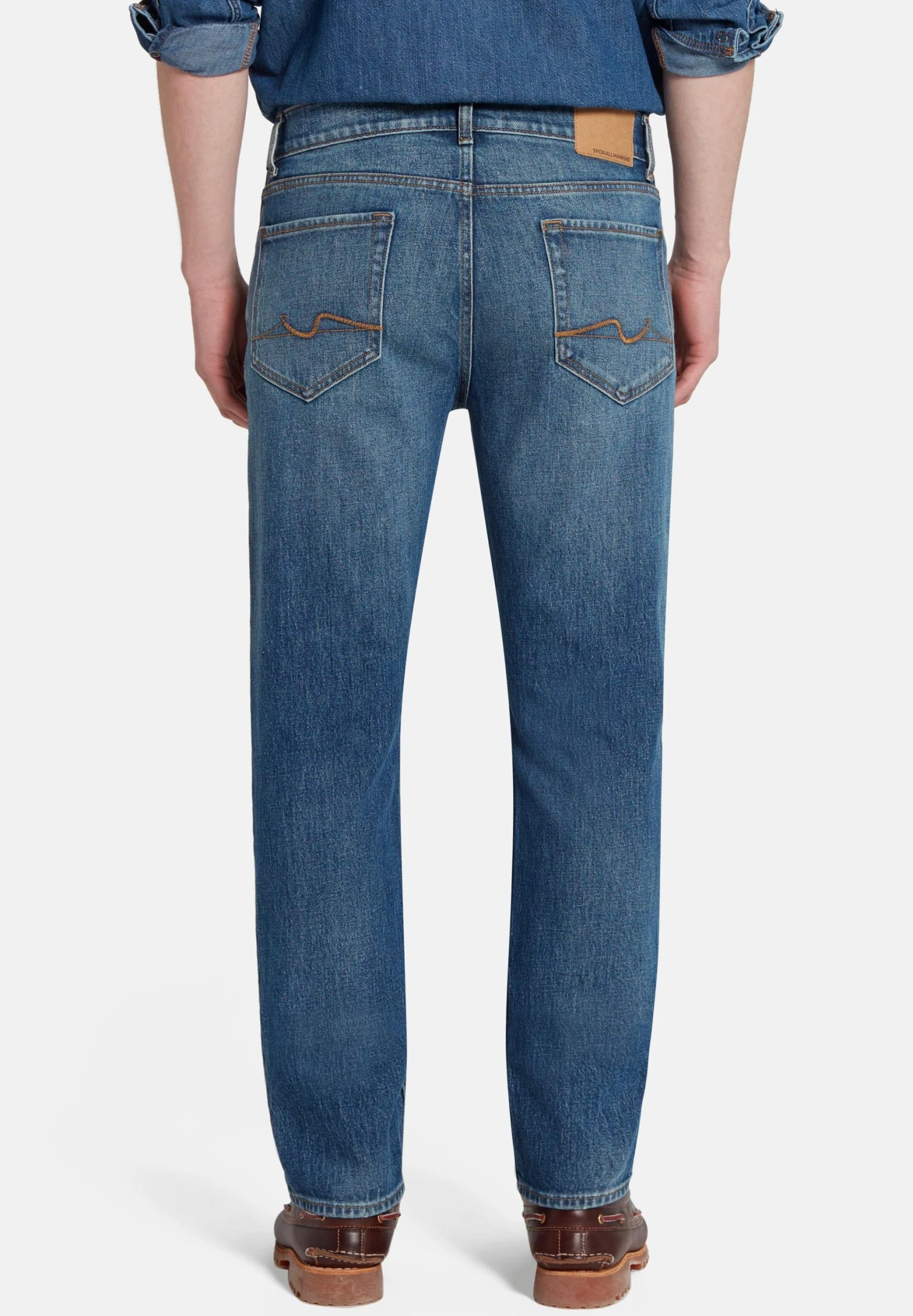 7 For All Mankind Slimmy Ramble - Vaqueros Tapered - Mid Blue 3 7 For All Mankind Slimmy Ramble - Vaqueros Tapered - Mid Blue - Imagen 3