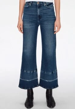 7 For All Mankind The Cropped Jo- Vaqueros A Campana - Dark Blue
