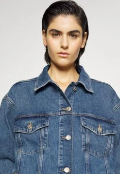 7 For All Mankind Easy Trucker Blaze - Chaqueta Vaquera - Mid Blue -7 For All Mankind 858f65b0274b4c4dbdf421a02b8776f1