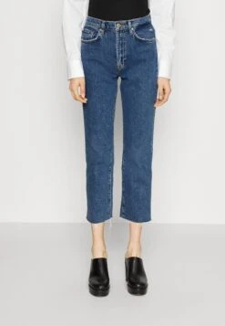 7 For All Mankind Logan Stovepipe Blaze - Vaqueros Rectos - Mid Blue