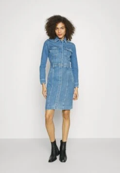 7 For All Mankind Vestido Vaquero - Light Blue