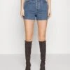 7 For All Mankind Easy Ruby Short Blaze - Shorts Vaqueros - Mid Blue