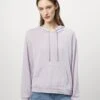 7 For All Mankind Hooded - Jersey De Punto - Violet