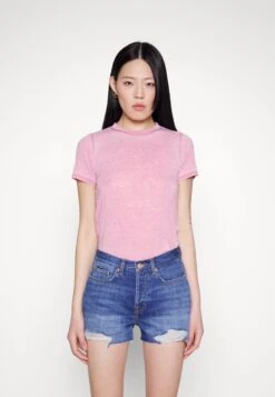 7 For All Mankind Lcrewneck - Camiseta Básica - Pink