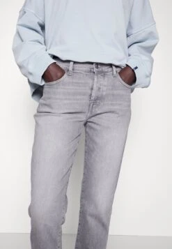 7 For All Mankind Josefina Luxe Vintage Moonlit - Vaqueros Rectos - Grey -7 For All Mankind b8a1b35a0a2147708832255aa47d3990
