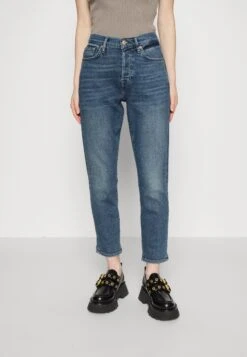 7 For All Mankind Josefina- Vaqueros Rectos - Dark Blue