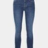 7 For All Mankind The Ankle Bair Eco Duchess - Vaqueros Pitillo - Mid Blue